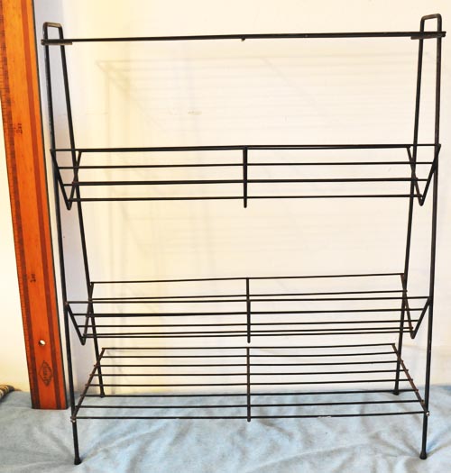 Wrought Iron Mid Century Modern 1950s Book Case Shelf Eames Era Mint 